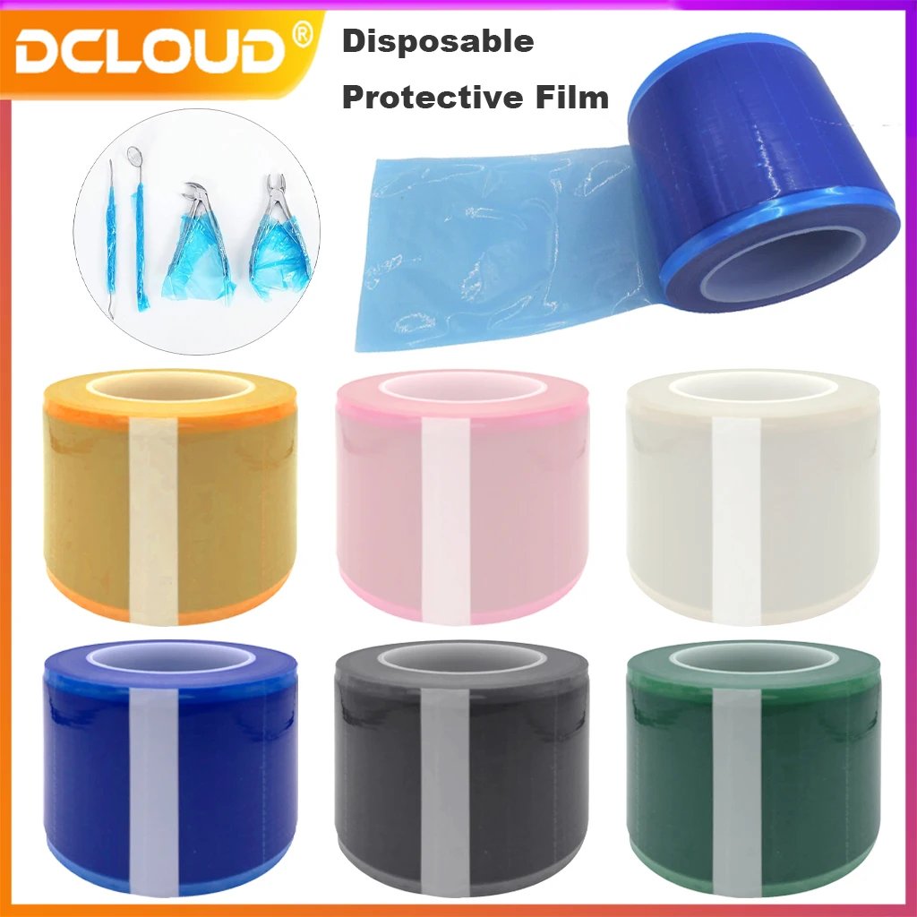 

Disposable Waterproof Protective Film Dental Anti-fouling Film Colorful Plastic Protect Tape Dentistry Clinic Material