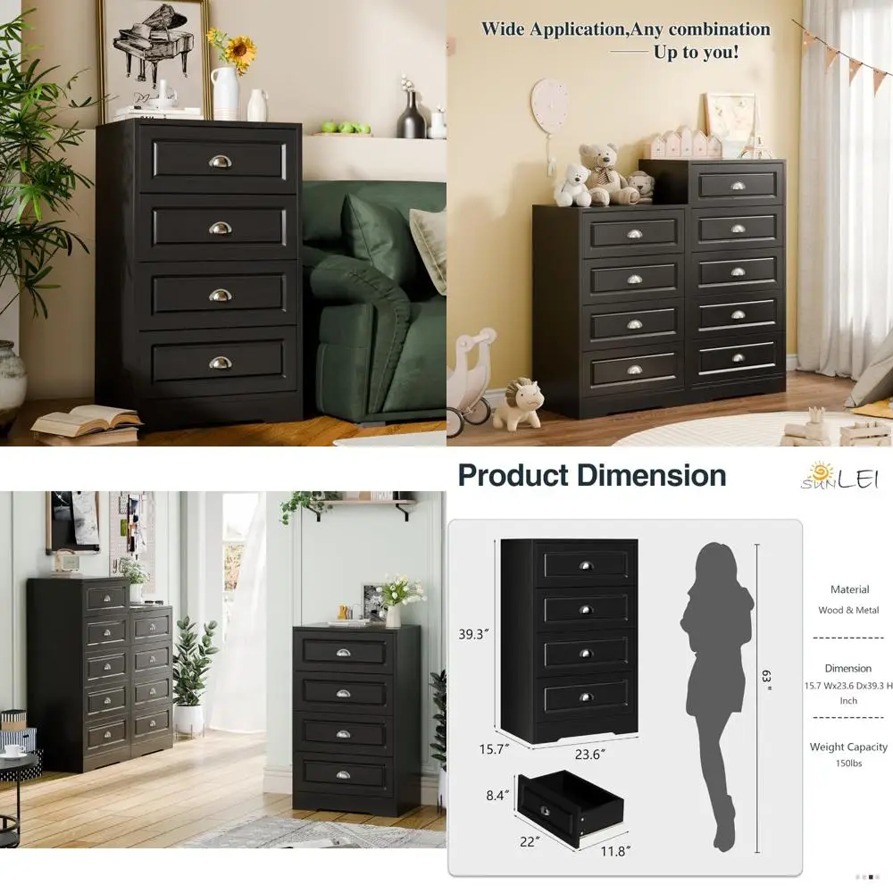 Sunlei 4 Drawer Ver…