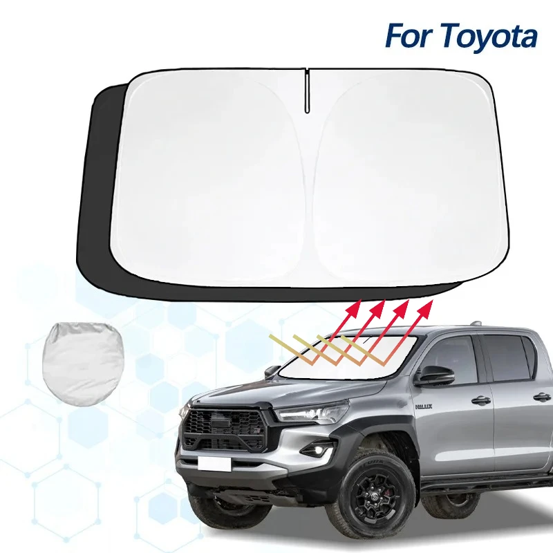 For Toyota Hilux Vigo SR5 Windshield Sun Shade Sunshade Sun Visor Protector Foldable Blocks UV Rays Keep Your Car Cooler