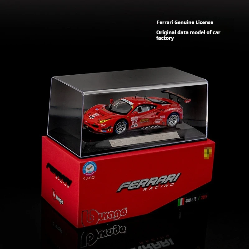 Hot Bburago1:43 Ferrari 296 Gt3 2022 250 488 512 308 312p Alloy Luxury Vehicle Diecast Pull Back Car Model Toy Collect Car Model