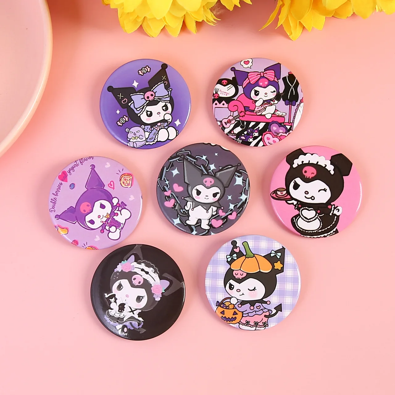 Sanrio Hello Kitty Cute Cartoon Brooch Melody Kuromi Pacha Dog Couple Cute Popular Badge Student Brooch Gift Free Shipping