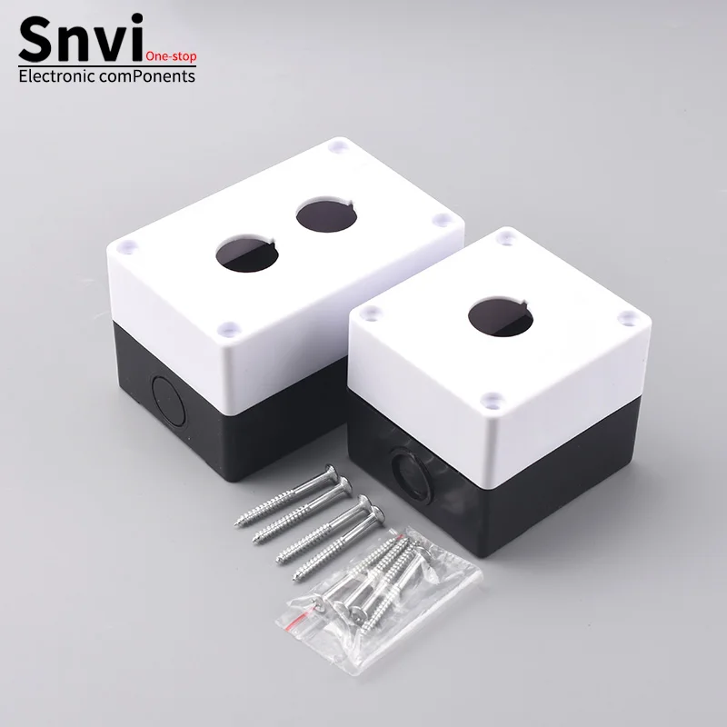 22mm 1/2/3/4/5-Position Push Button Box, Single-Hole Push Button Box - Waterproof Plastic Switch Control Box