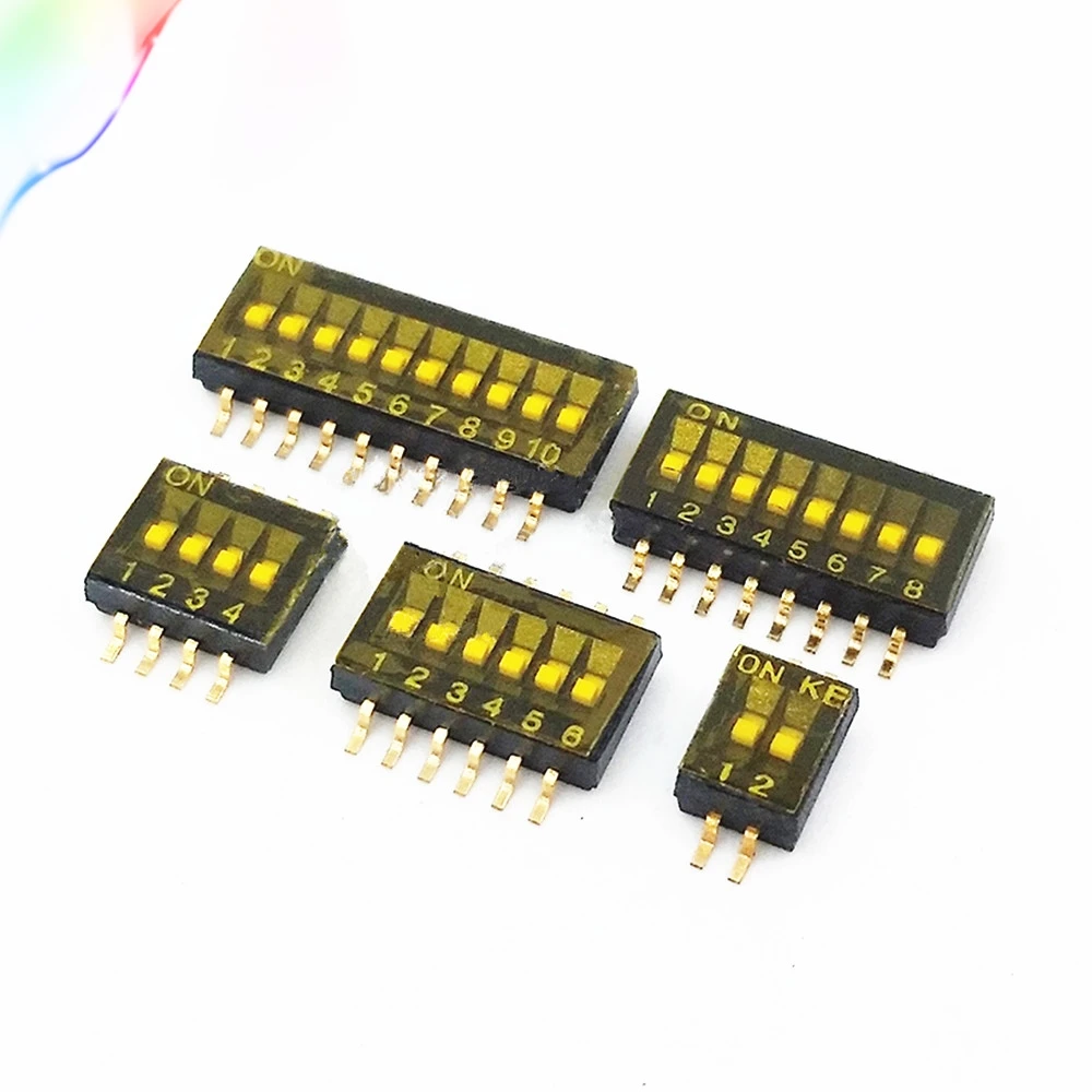 

5Pcs Free shopping Slide Type SMT SMD Dip Switch, 1.27 mm Pitch 2 Row 4 Pin 2 Position / 8 pin 4 Position / 16 pin 8 Position