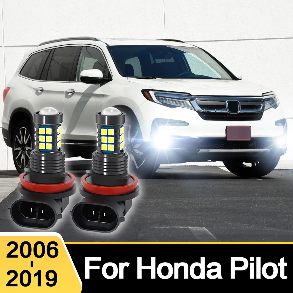 LED Car Light Front Bulb Fog Lamp For Honda Pilot 2006 2007 2008 2009 2010 2011 2012 2013 2014 2016 2017 2018 2019 Accessories