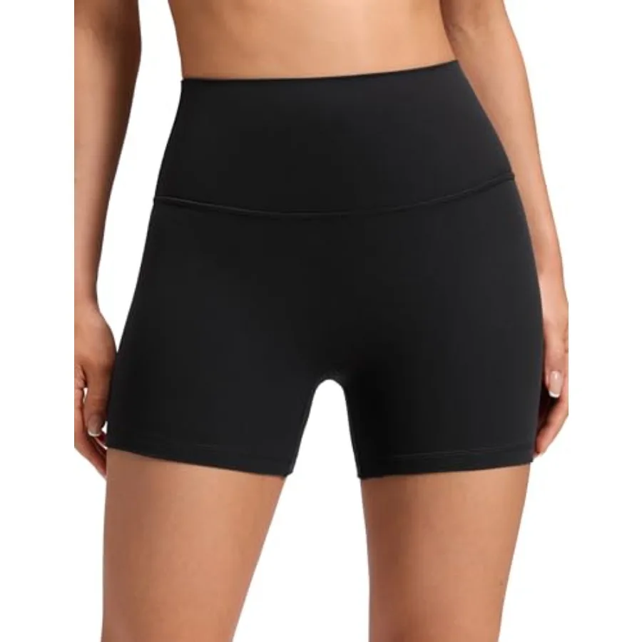 

CRZ YOGA Butterluxe No Front Seam Biker Shorts 4" - High Waisted Lounge Pilates Workout Athletic Womens Buttery Soft
