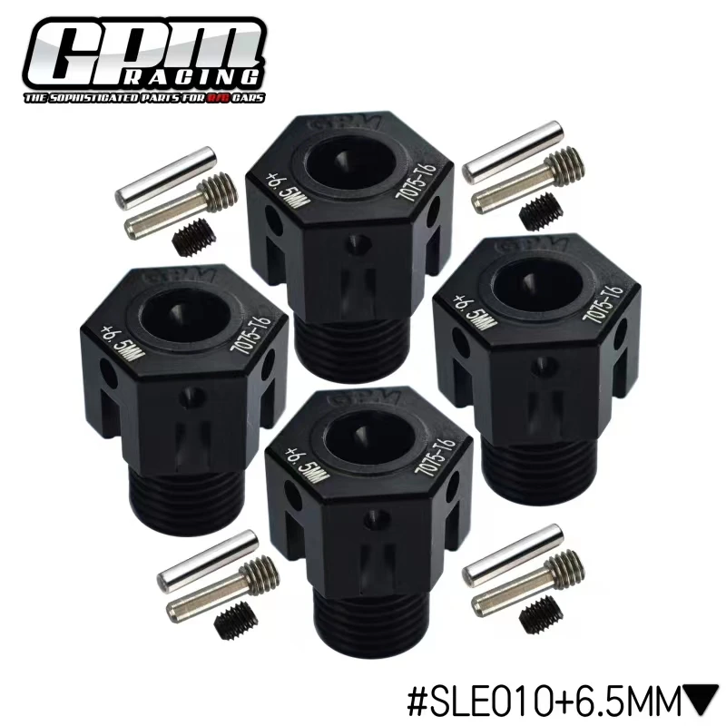 GPM Alloy 7075 Hex Adapters (+6.5mm) For TRAXXAS Sledge / E-Revo VXL 2.0 / Maxx 2.0