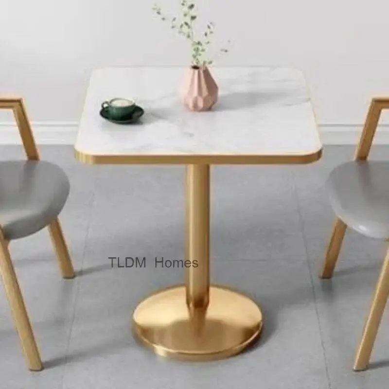 

Металлический мраморный обеденный журнальный столик для гостиной, квадратные маленькие басы, современные столы, скандинавский Stolik Kawowy, наборы садовой мебели