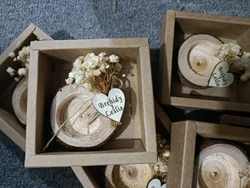 Rustic Wedding Favor, Thank you Gift Favor, Wooden Tealight Holders Personalized Wood Candle Holder Favor Tag