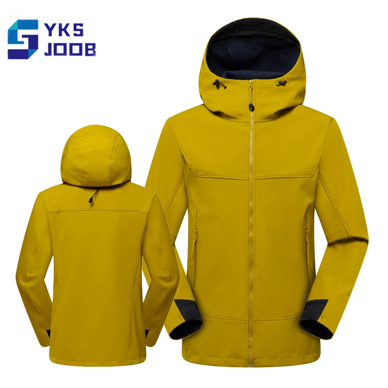 Water Repellent Hiking Jacket Unisex Wear-resisting Windproof Thermal Camping Coats Solid Color Softshell Hoodid Casual Jaquetas