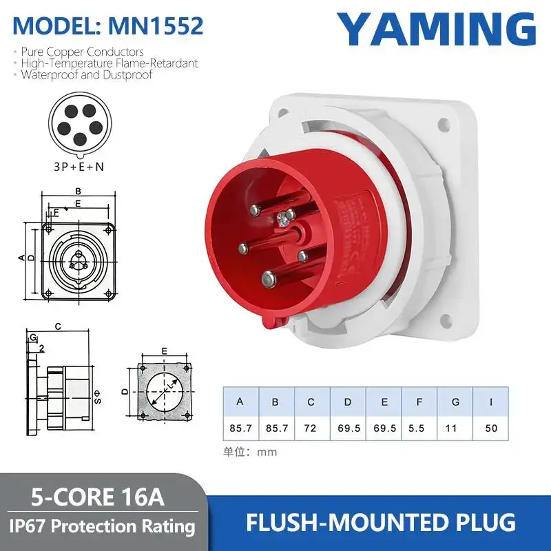 Variant: 5Core16A Flush 1552