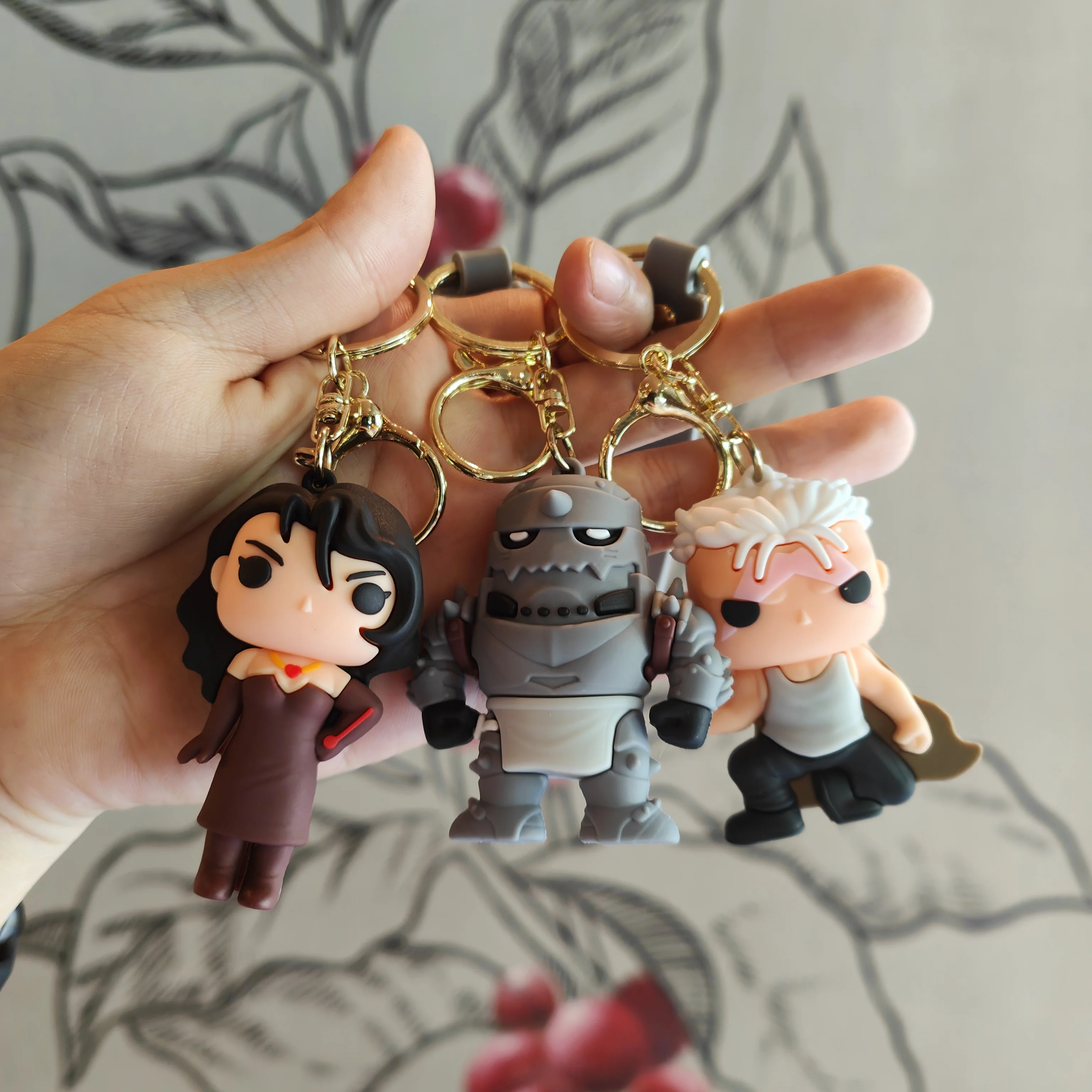 Cartoon Fullmetal Alchemist Doll Keychain Warrior Doll Backpack Pendant Car Keychain Children\'s Toy Party Gift