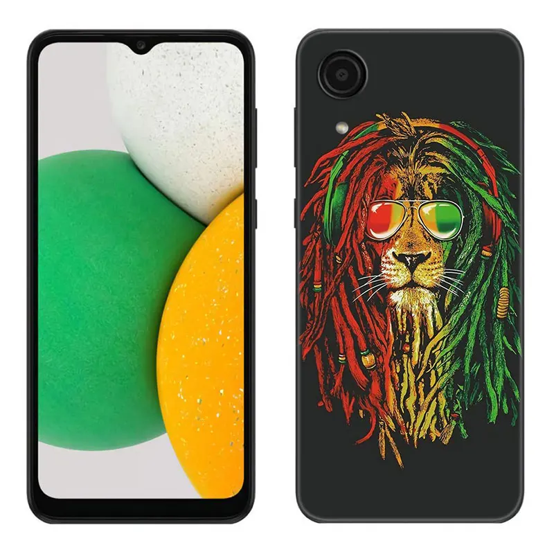 Reggae Bob Marley Phone Case For Samsung Galaxy A01 A03 Core A04 E A02 A05 A10 A20 A21 A30 A50 S A6 A8 Plus A7 2018 Black Cover