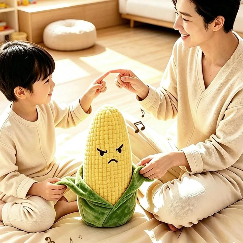 Creative Inertial Beat Corn Musical Toy 6 Modes Sensory Music Rhythm Stuffed Doll Soft Texture Sound Squeaky Educational Toy