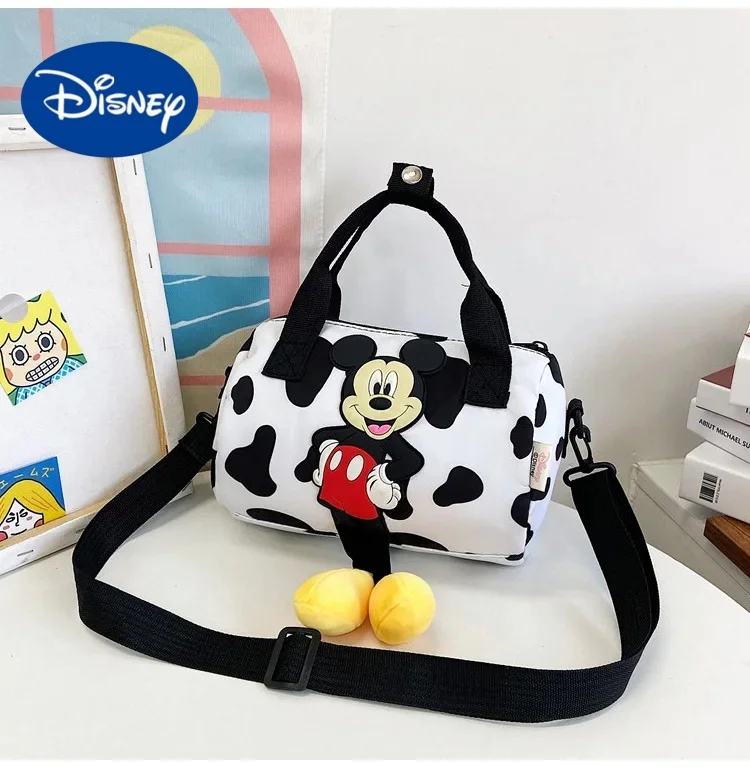 

Cartoon Mickey Mouse Crossbody Bags for Women Disney Anime Pattern Minnie Mouse Nylon Messenger Bags Girls Travel Storage Bags