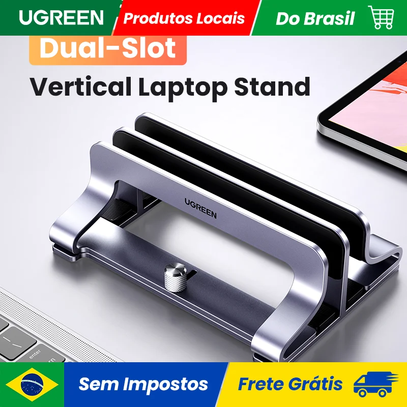 Ugreen Verticale Laptop Stand Houder Voor Macbook Air Pro Aluminium Opvouwbare Notebook Stand Laptop Ondersteuning Macbook Pro Tablet Stand