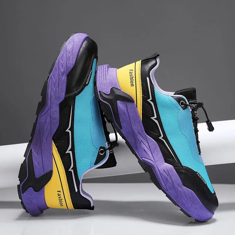 

Уличная мужская спортивная обувь Miked Color Walking Низкая цена в акции Широкие без кожи Тренд 2025 Мужские повседневные кроссовки