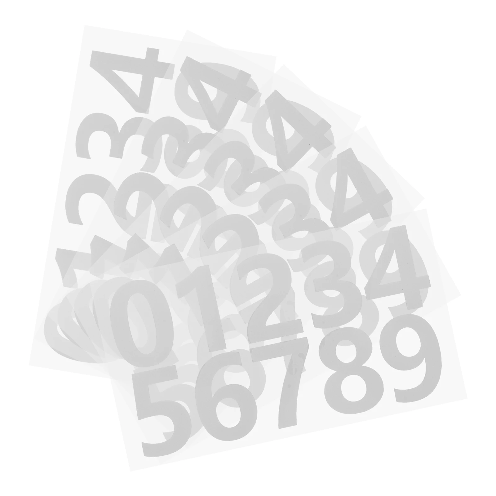

Reflective Number Stickers 5 Sheets White 2 Inch Waterproof Mailbox House Numbers DIY Trash Can Bin Decals Gardening Supplies