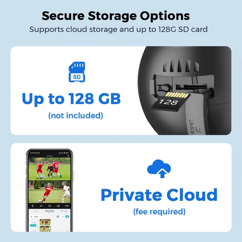 Imagen 2 del producto ANBIUX 4K 8MP WiFi cámara de vigilancia 4MP 4X Zoom Digital PTZ IP lente Dual AI detección humana cámara de seguridad exterior aplicación ICSEE