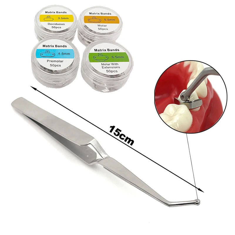 

Stainless Steel Dental Matrix Holder Clamp Matrices Tweezer & Bands Placement Forceps Sectional Matrix Dental Instrument