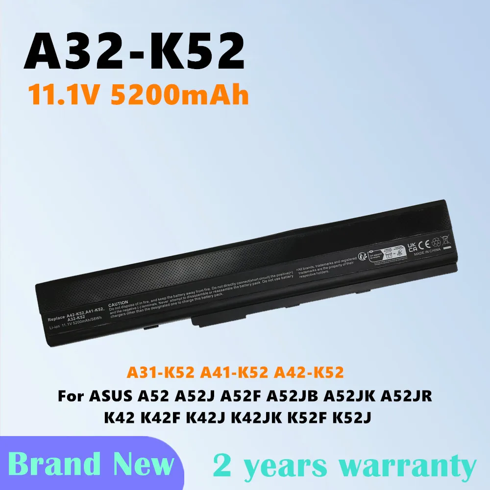 11.1V laptop battery for Asus A52 A31-K52 A41-K52 A42-K52 A32-K52 K42F K42JB K42JK K52F K52J A52J A52F A52JB A52JK A52JR K42