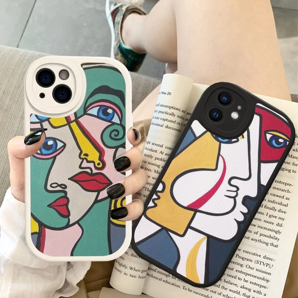 Picasso Abstract Art Painting Phone Case Hard Leather For IPhone 14 13 12 Mini 11 14 Pro Max Xs X Xr 7 8 Plus Fundas