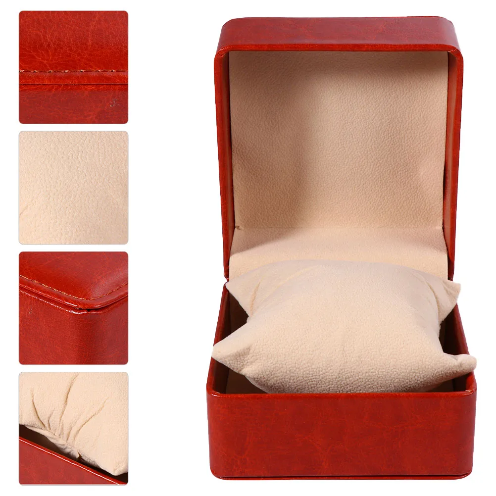 

Organizer Watch Box Display Case Storage Commemorate Watches Brown Travel for Men