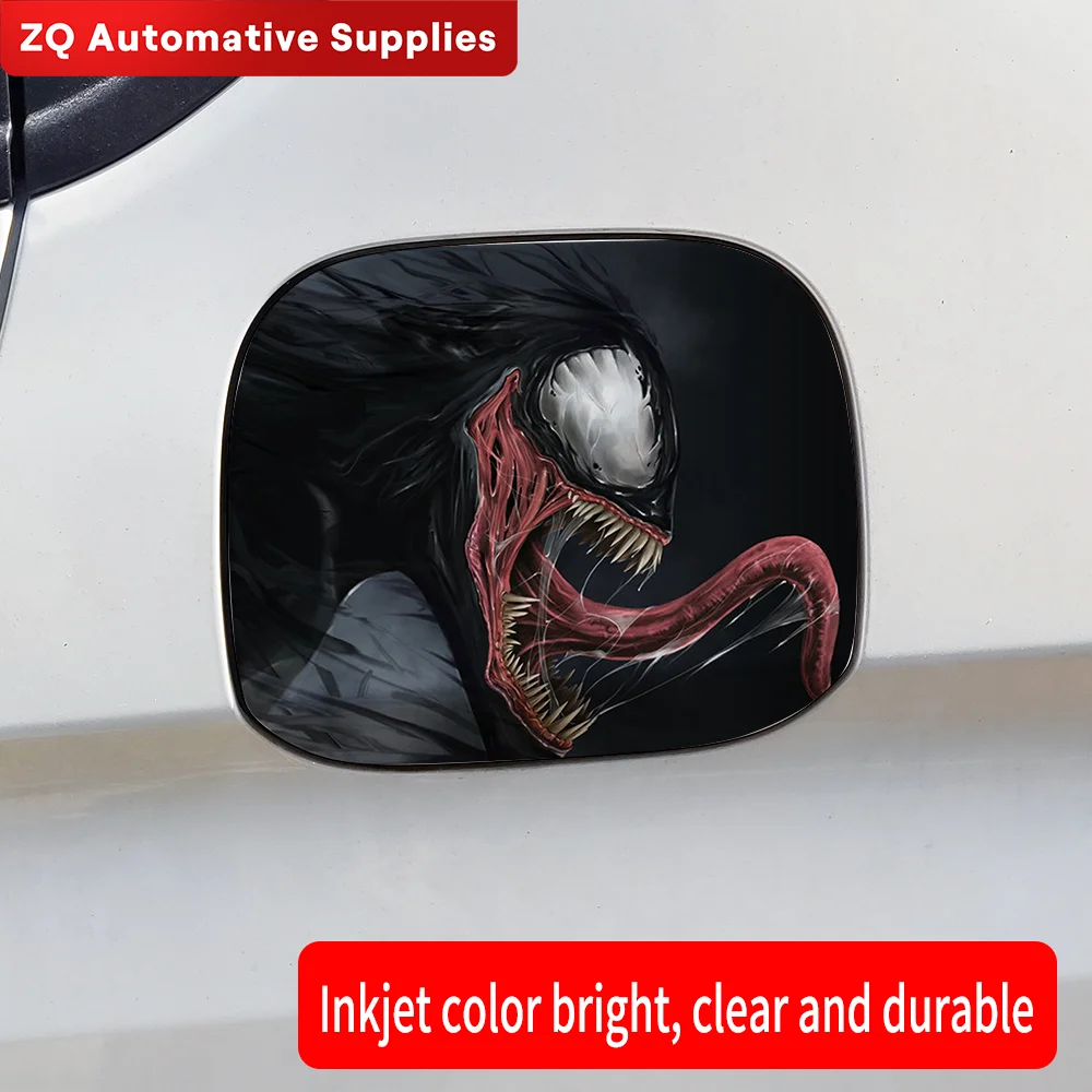 Venom Engraçado Etiqueta Do Carro, Tampa De Reabastecimento, Tampa Do Tanque De Combustível, Etiqueta Impermeável, Decoração Da Personalidade, Adesivos Do Corpo Do Carro, Acessórios