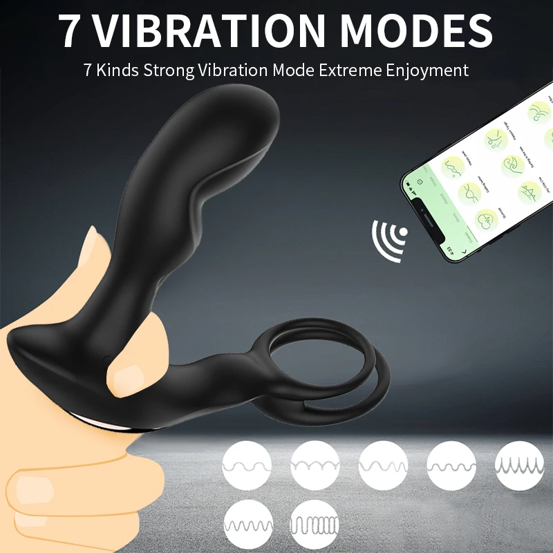 Male Prostate Massager Heating Anal Vibrator Plugs Butt Cock Ring Wireless Control Male Masturbator Sex Toys for Man Adult Goods