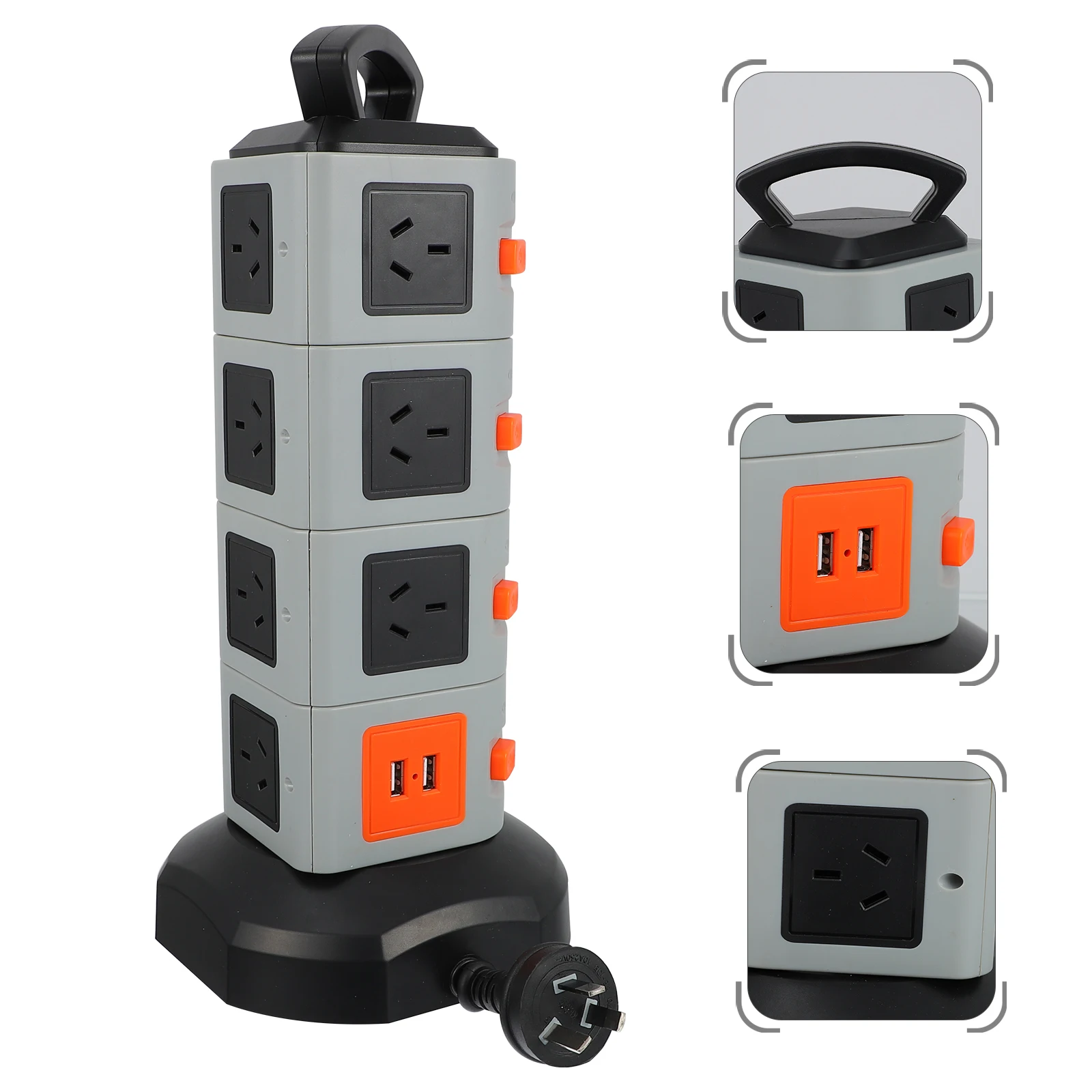 

1pc USB Charging Socket Board 2 Ports Surge Protector Home Use Multiple Devices Charging Safe Material Durable