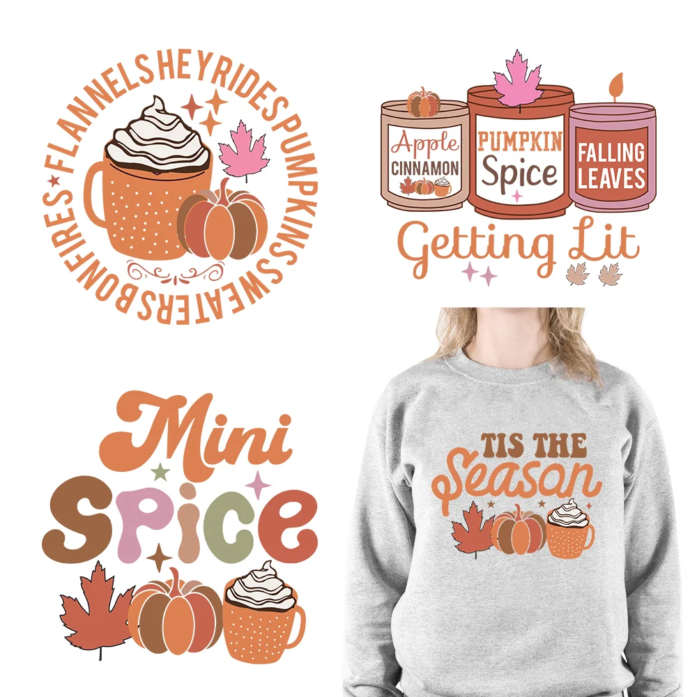 

Howdy Pumpkin Thermal Sticker Fall Nuts Mama Mini Spice Fall Yall Iron On DTF Transfers Stickers Ready To Press For Clothing