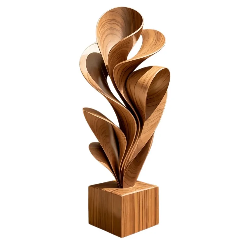 Cloud leaf sculpture new Chinese living room decoration elegant texture home decoration