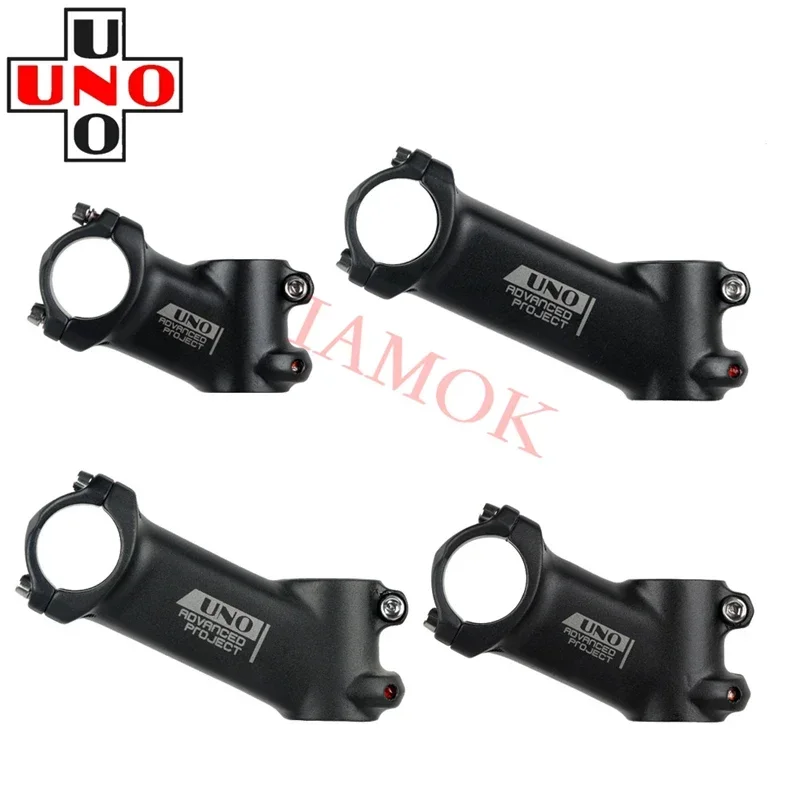 UNO AS030 Bike Matte Black Stem 31.8x28.6mm Iamok 25 Degree 60-100mm Stems Ultra Light Gray Logo Bicycle Parts