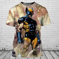 Summer Disney T-Shirts Wolverine Cartoon Anime 3D Print Streetwear Men Women Fashion Oversized T Shirt Kids Boys Girls Tees Tops