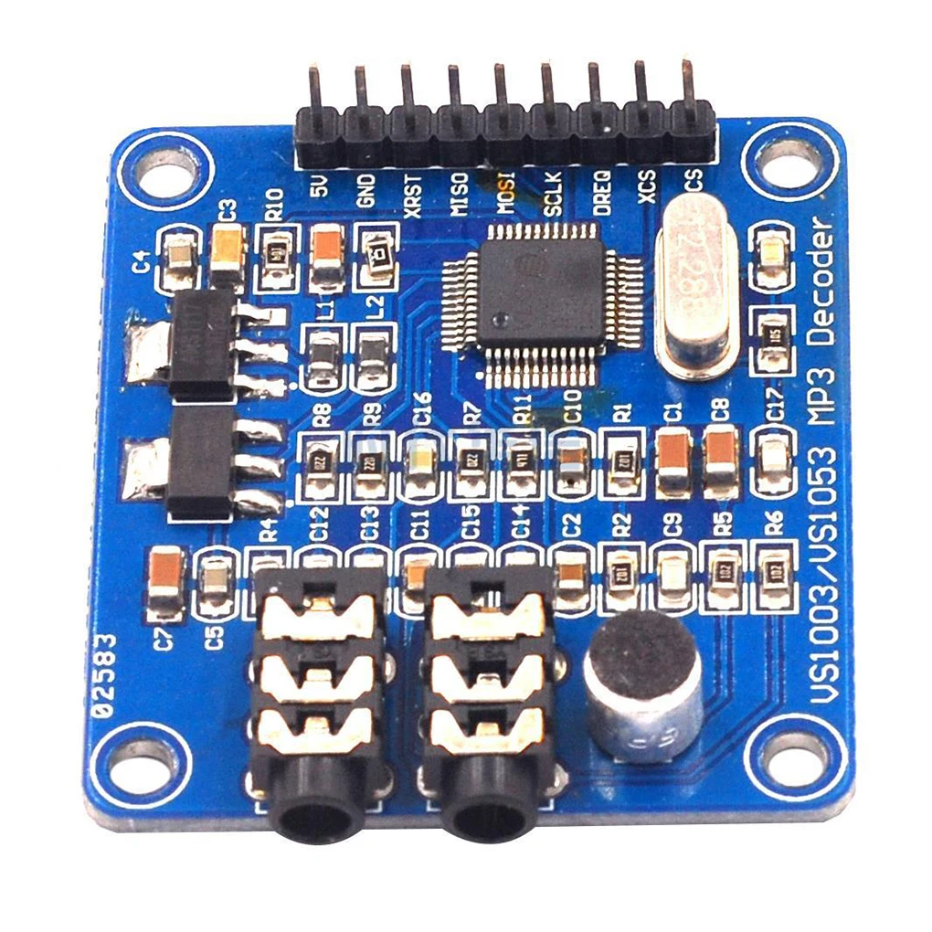 Módulo MP3 VS1003B, módulos de decodificación, placa de arranque Arduinos, accesorio pequeño, excelente rendimiento, fácil de instalar