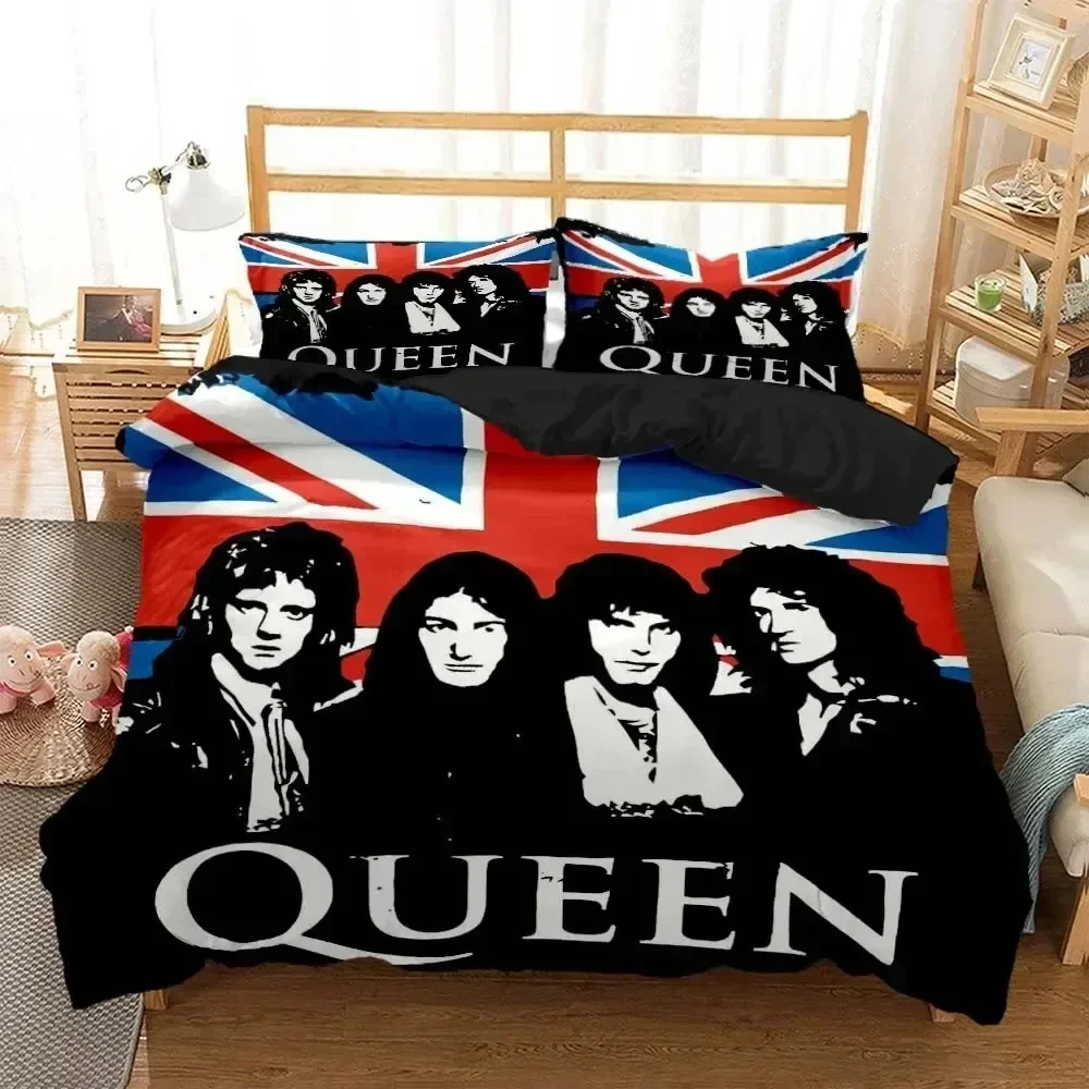 3D Print Rock Band Queen Bedding Set Boys Girls Twin Queen Size Duvet Cover Pillowcase Bed Kids Adult Fashion Home Textileextile