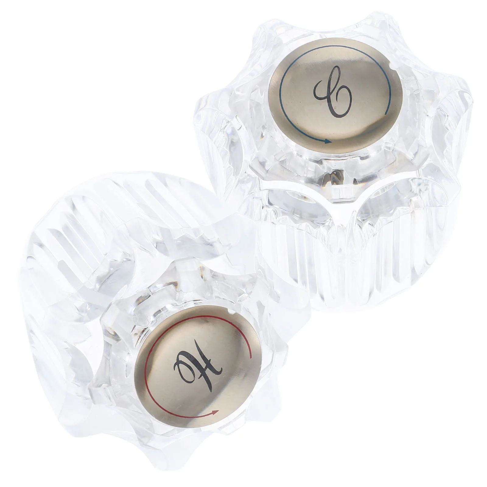 

2pcs Faucet Handle Knobs Replacement Bathtub Hardware ABS Handles Shower Valve Comfortable Grip Easy Installation