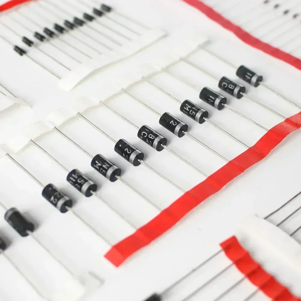 50/100/200 قطعة المعدل ديود شوتكي الثنائيات عدة 1N4007 1N4148 1N5819 1N5399 1N5408 1N5822 FR107 FR207 التبديل السريع