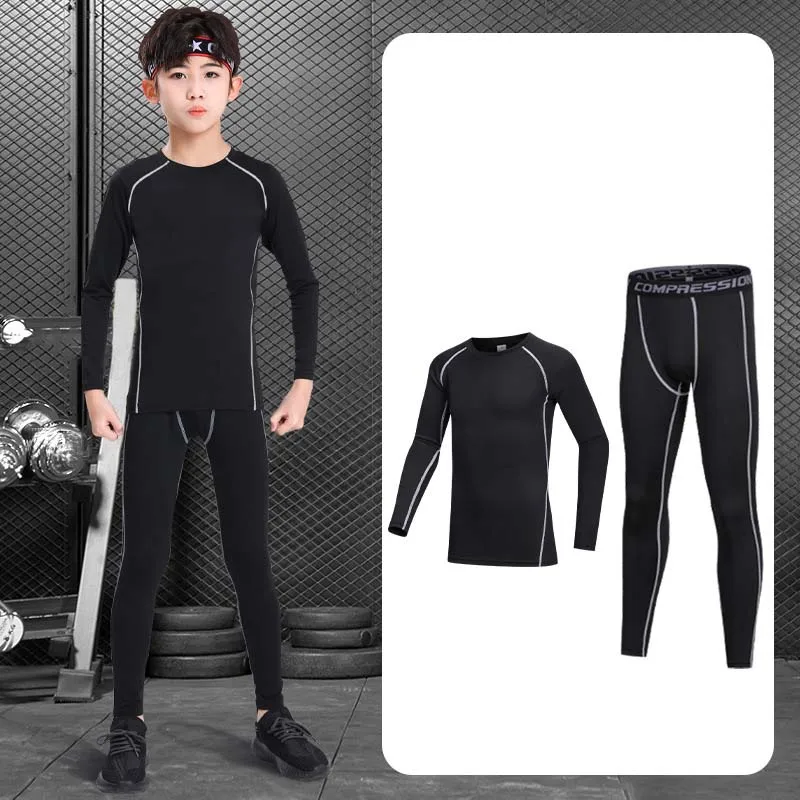 Children Winter Thermal Underwear Set Plus Velvet Warm Thermo Underwear Masculino Long Johns Boy Girls Lucky Johns Fitness Tops