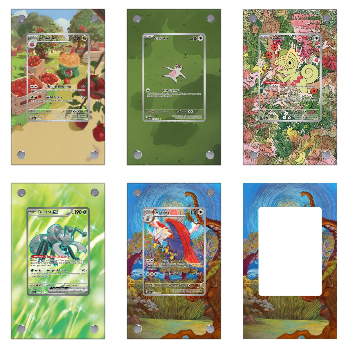 

Pokemon Durant Kecleon Braviary Extended Art Display Case Collection Card Extended Painting Psa Anime Display Rack Excluding