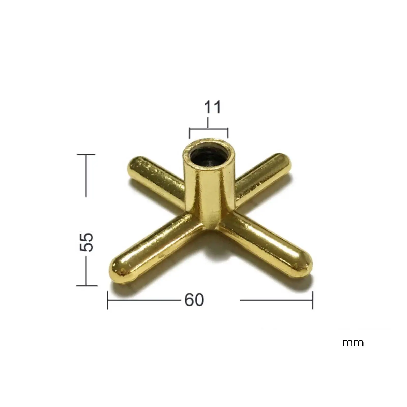Copper Plated Billiards Bridge Head High Low Cross Rest Cue Support for Pool Accessories Game Room Use