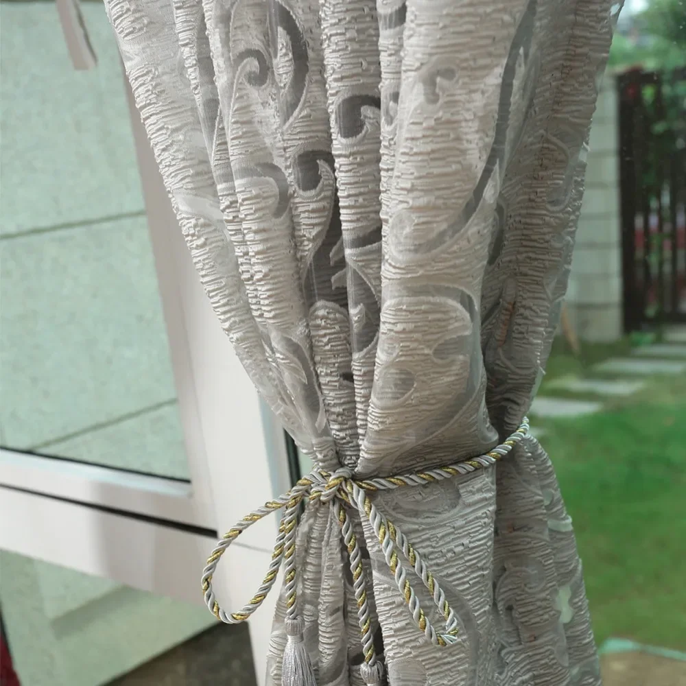 NAPEARL 1 Piece European Style Jacquard Curtain for Home Window Treatments Short Kitchen Modern Living Room Ready Made