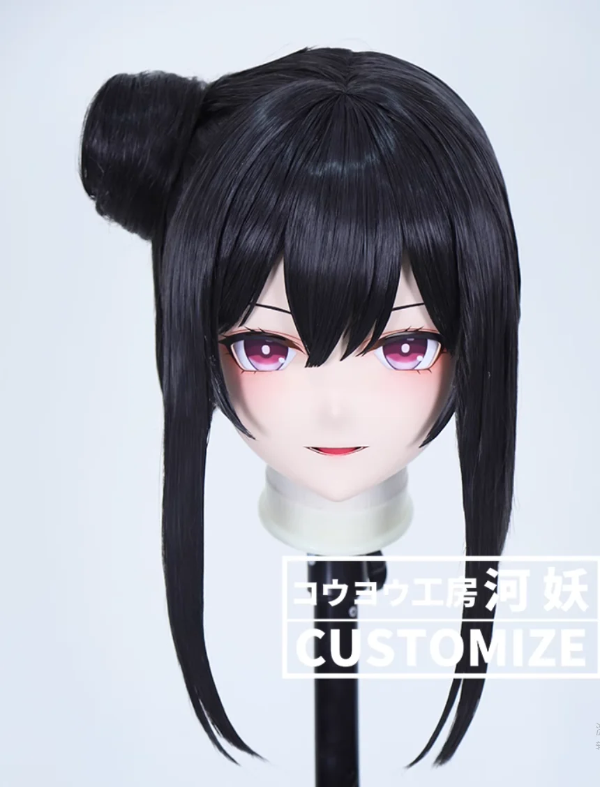 

C-4117 Customize Full Head Resin Cartoon Cosplay Japanese Character Anime Role Play Crossdress Kigurumi Mask With Back Shell