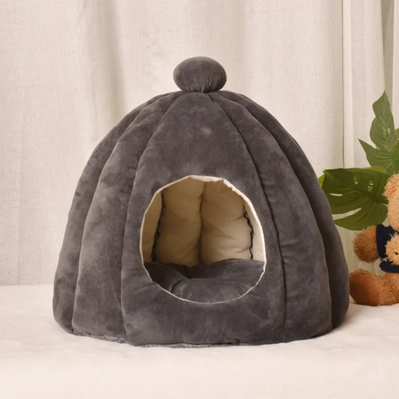 Cat House Removable and Washable Semi Enclosed Cat Villa Autumn and Winter All-purpose Warm Cat House Dog House Pet Supplies