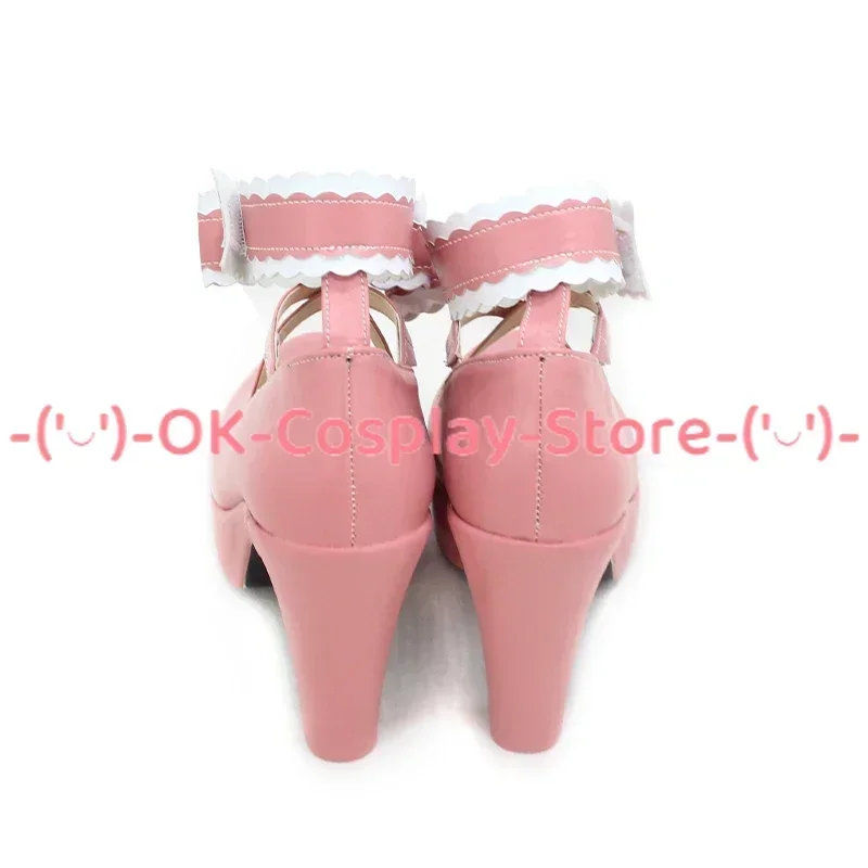 [صنع حسب الطلب] أنيمي الذي جعلني الأميرة سيا تأثيري أحذية لطيف الوردي بولي PU أحذية من الجلد هالوين كرنفال الأحذية الدعامة