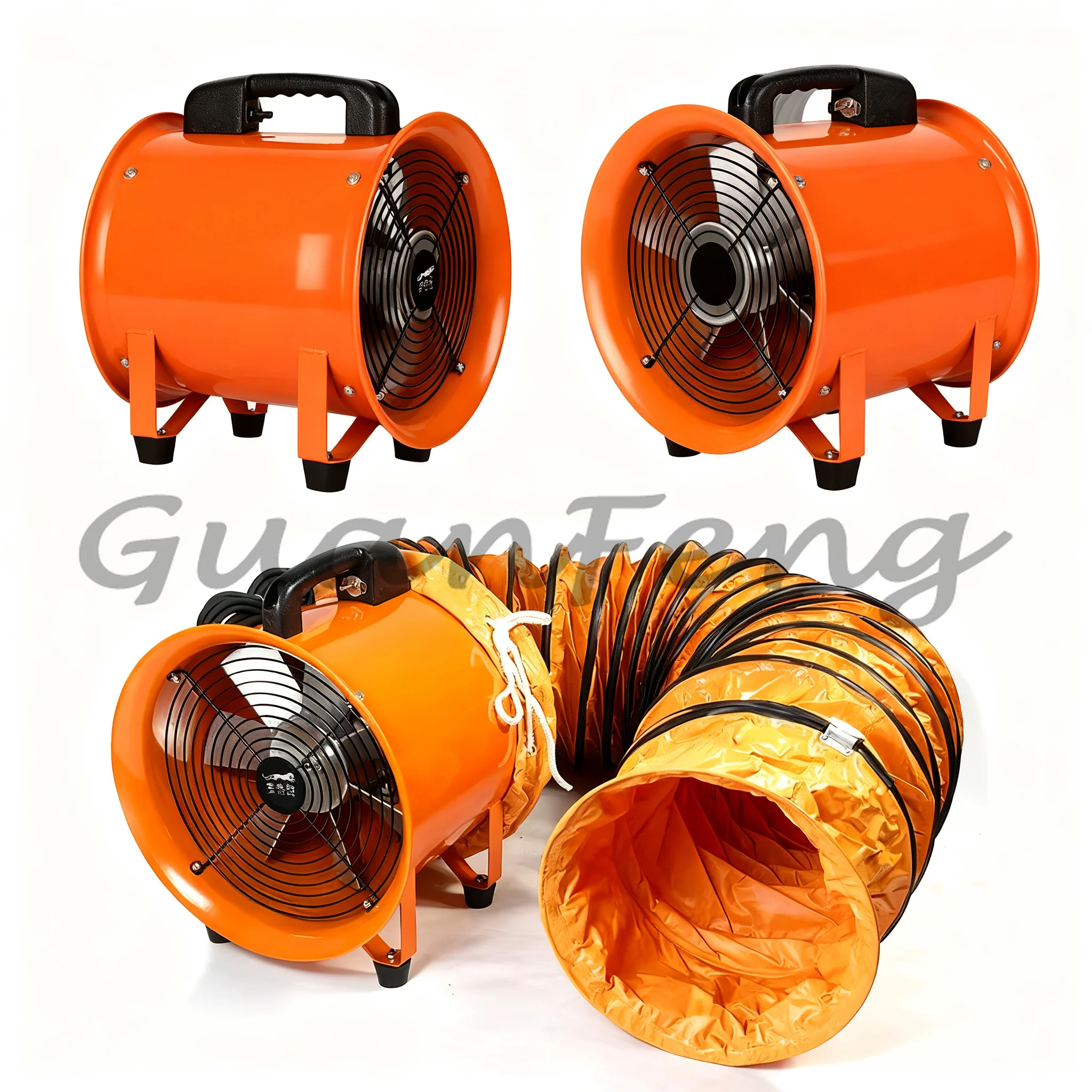 220V Handheld Axial Flow Fan, High Speed High Power Industrial Blower, Strong Ventilation & Exhaust Fan
