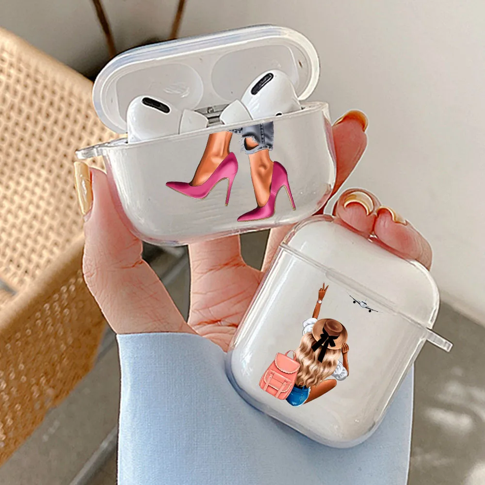 

Soft TPU Earphone Protective Case For Apple Airpods 1 2 3 Happy Travel Cover Air Pods Pro 2 Cases Capa Charging Box Bags