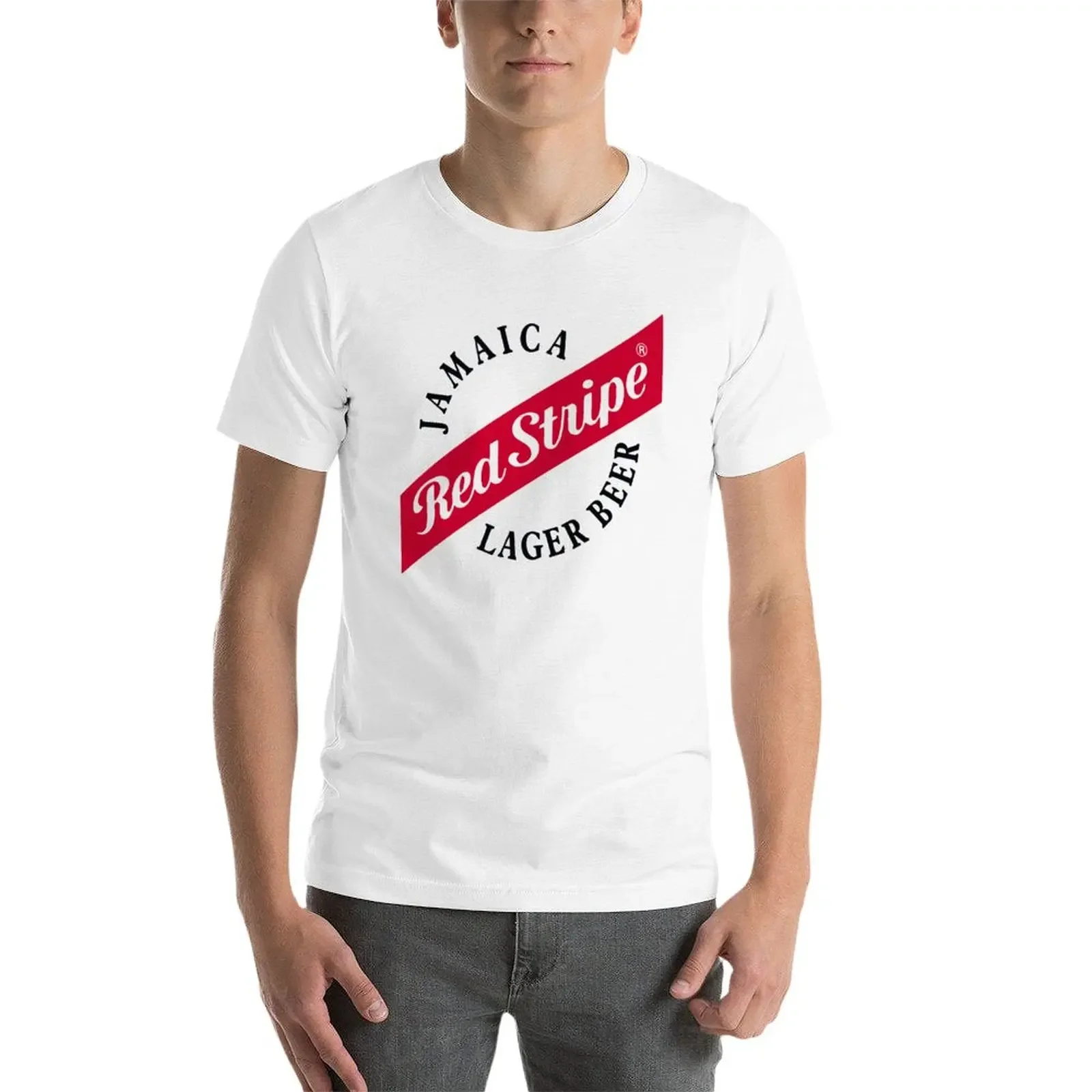 New Red Jamaica Stripe Beer, Lager Beer Jamaica T-Shirt anime stuff shirts plain t shirts
