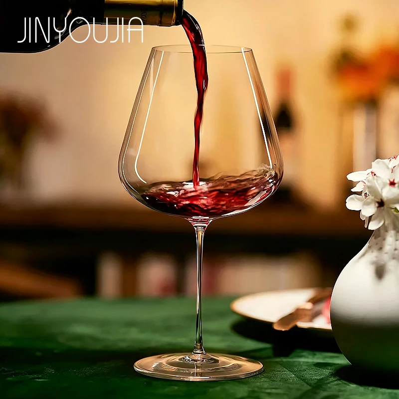JINYOUJIA 650ml Red White Wine Universal Wine Glass Handmade Light Thin Crystal Glass Premium Quality Nude Style Goblet Home Use