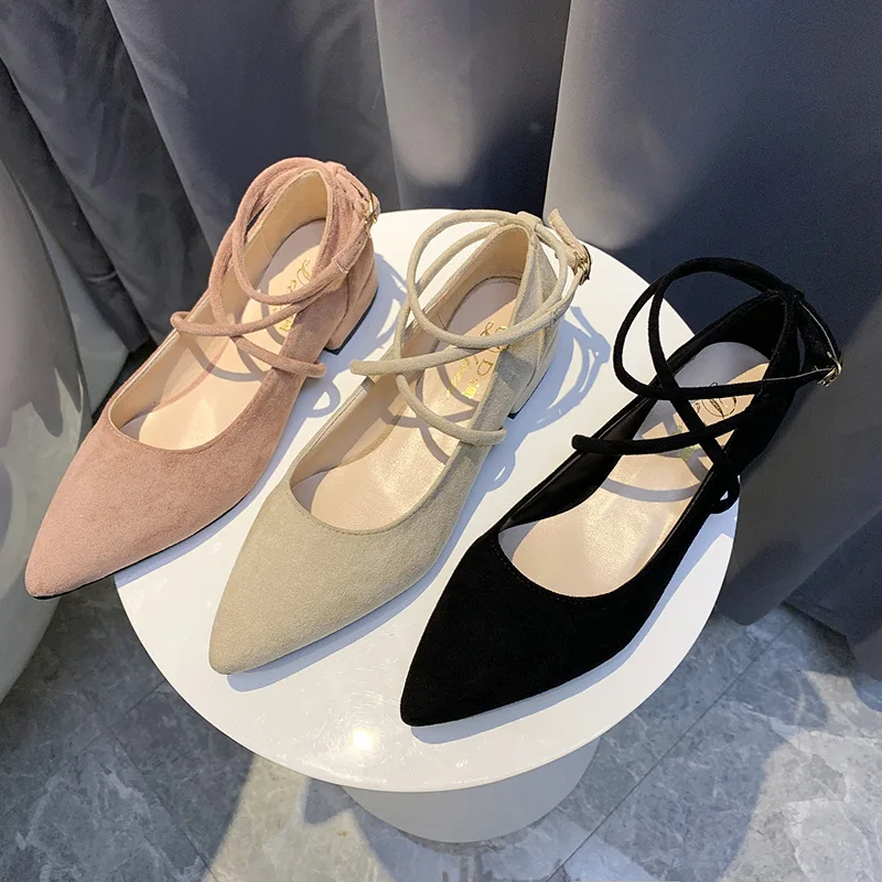 2023 New Fashion Spring Autumn Women Shoes Black Flats Ladies Shoes Pointed Toe Flat Shoes Fashion Women\'s Flat Shoes Size 34-41