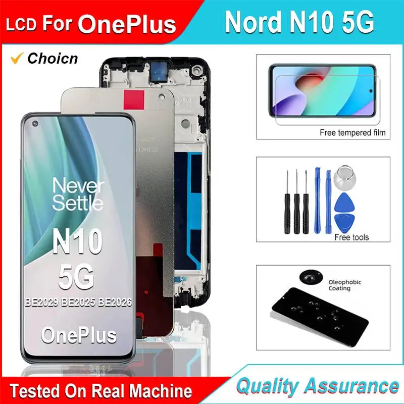 6.49\'\' LCD For OnePlus Nord N10 5G LCD BE2029 BE2025 Display Touch Screen Digitizer Assembly Replaceable Parts LCD For 1+N10 LCD